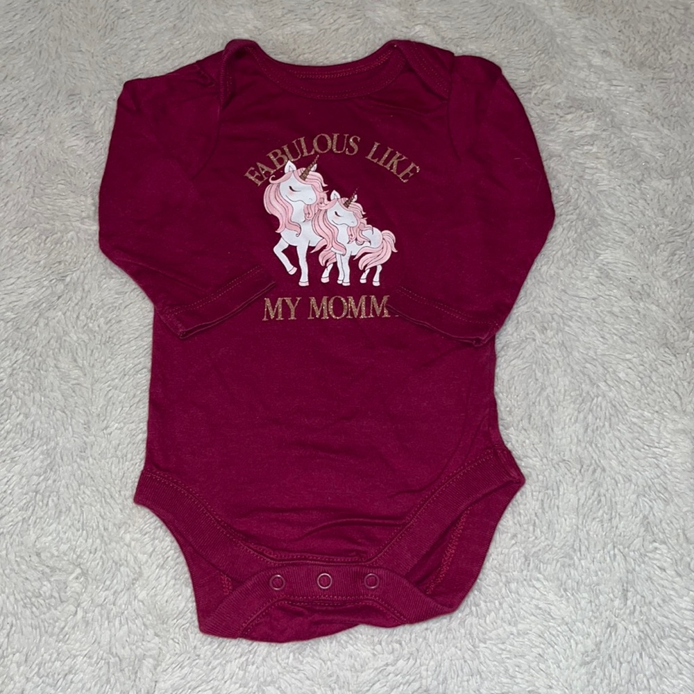(3 for $10) the childrens place long sleeve unicorn bodysuit baby girl clothing